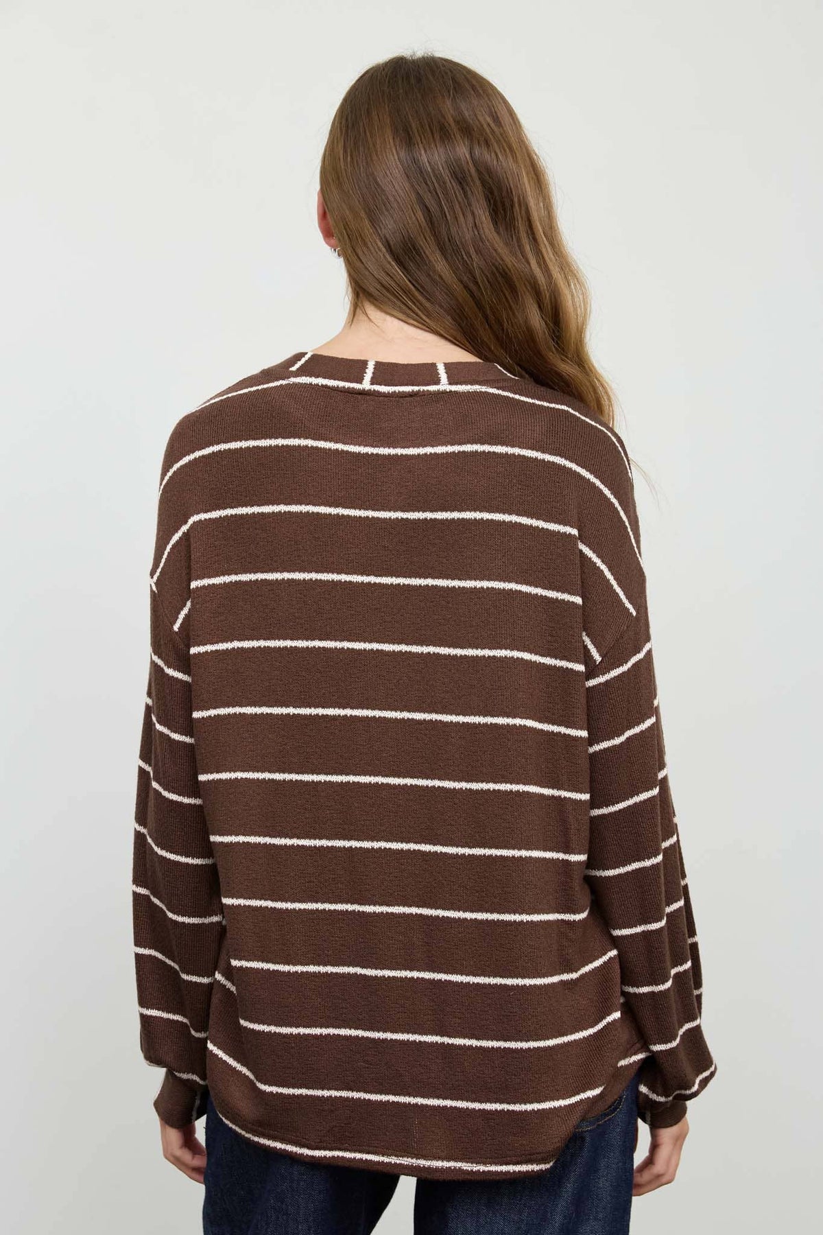 Soft Stripe Long Sleeve Sweater