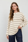 Soft Stripe Long Sleeve Sweater