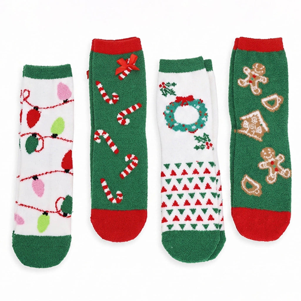 Christmas theme Design Holiday Fuzzy Socks