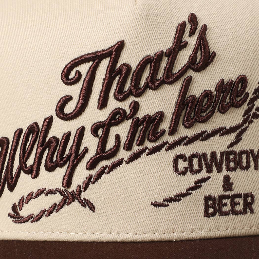 Cowboys & Beer Two-Tone Snapback Hat
