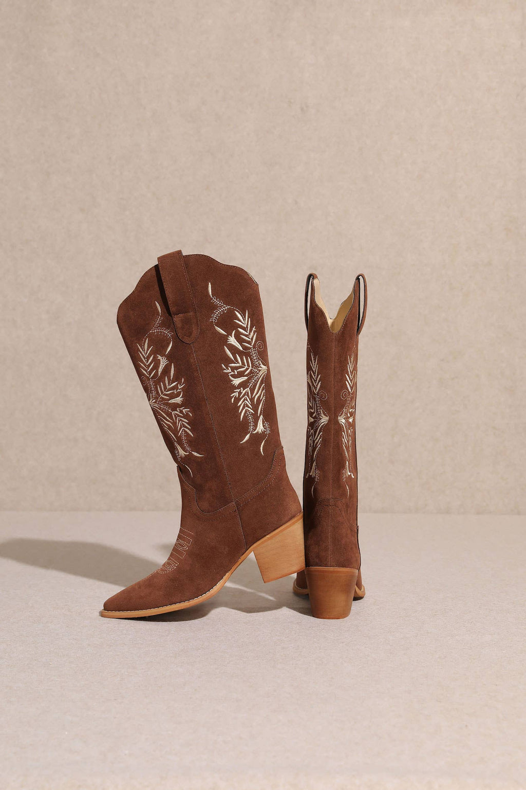 Flora Suede Western Boots