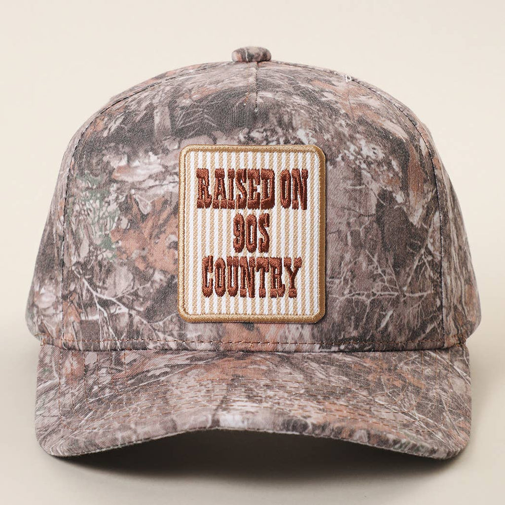 Raised On 90's Country Camo Snapback