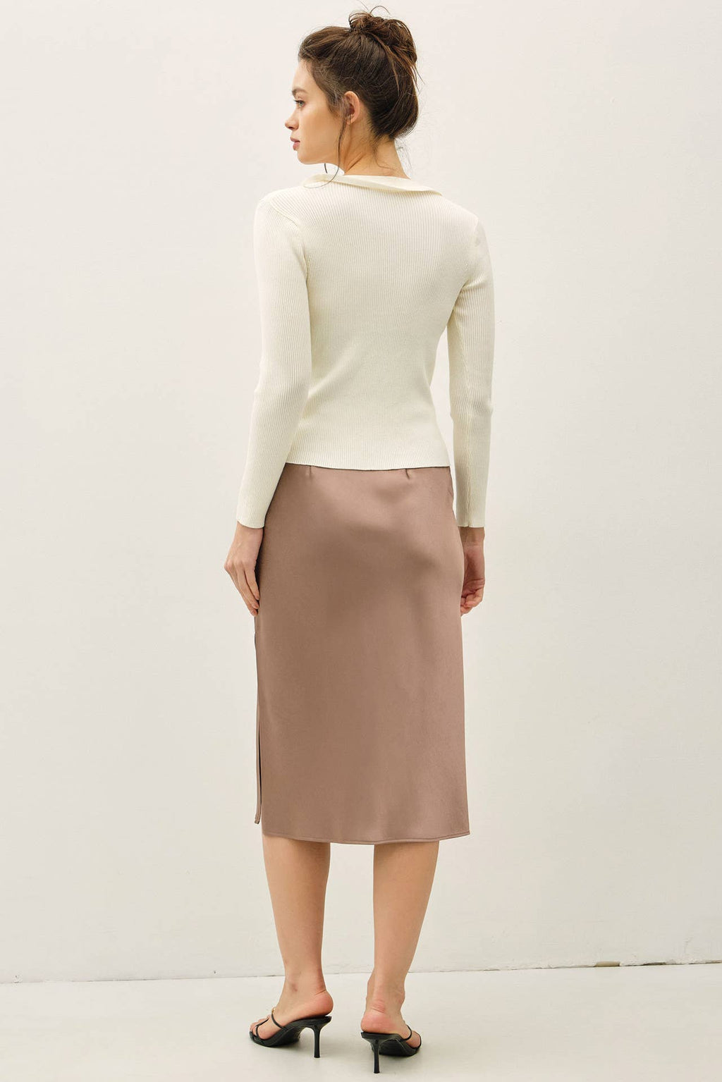 Silky Satin Midi Skirt