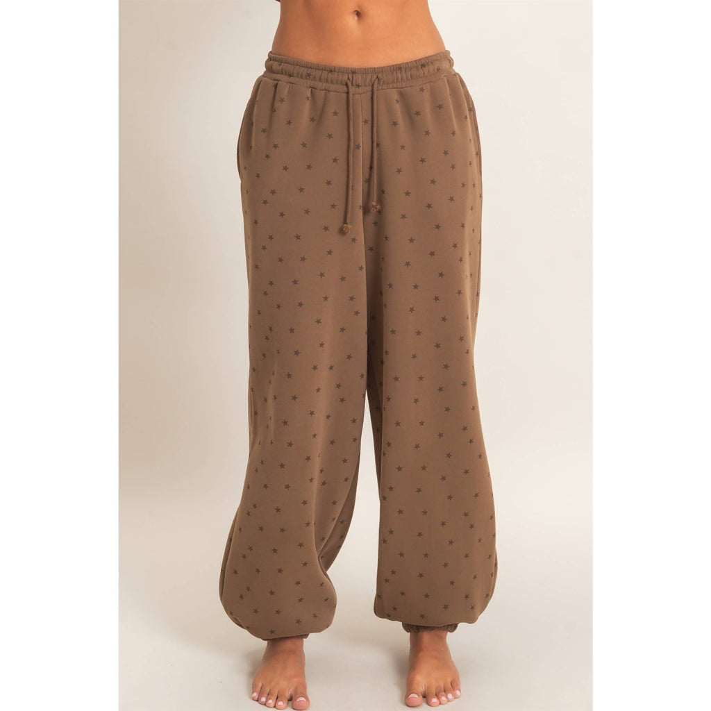Star Print Jogger Pants