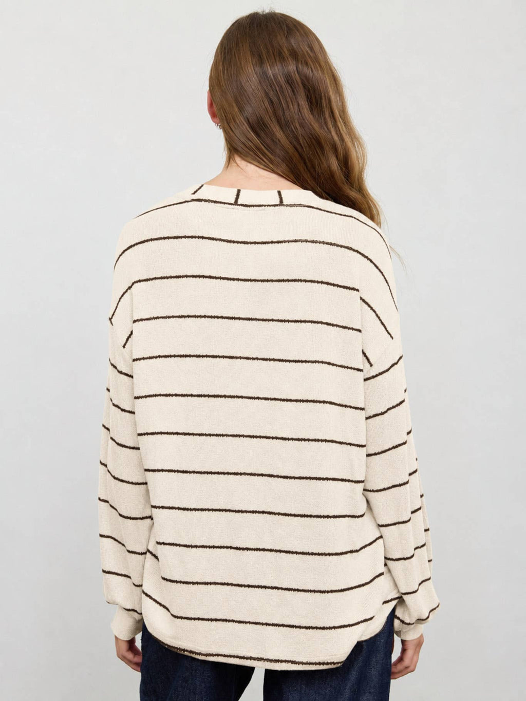 Soft Stripe Long Sleeve Sweater