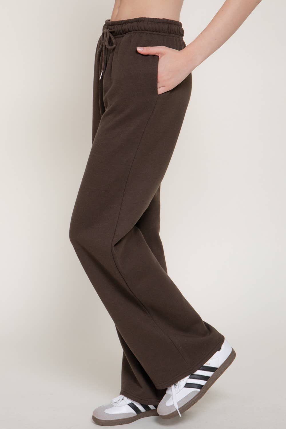 Fleece-Lined Straight-Leg Jogger Pants