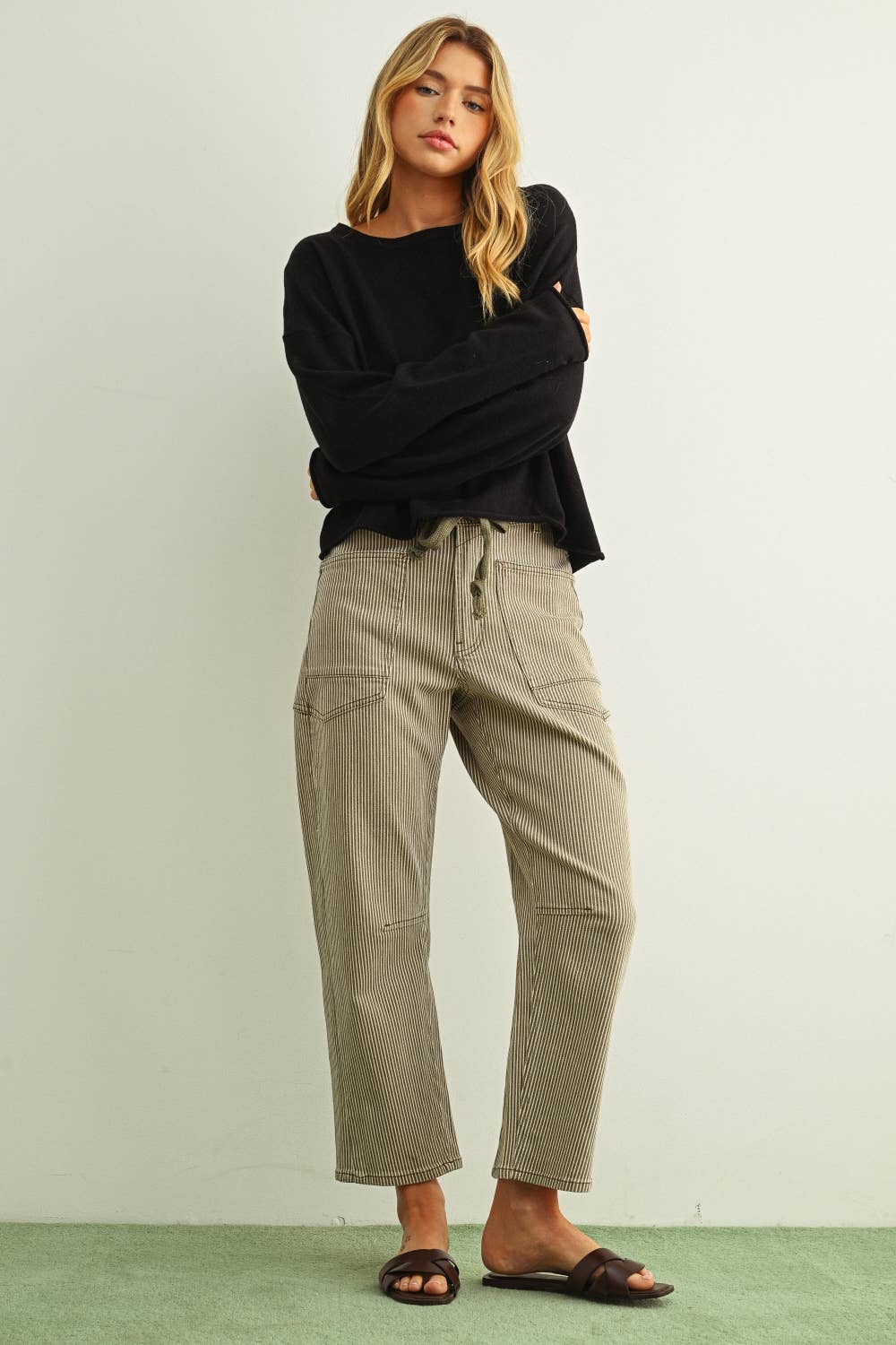 Essential Rolled-Hem Long Sleeve Top