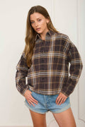 Plaid Button Down Top