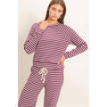Striped Waffle Knit Raglan Top