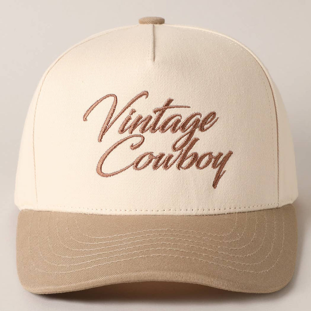 Vintage Cowboy Embroidered Two-Tone Snapback