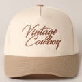 Vintage Cowboy Embroidered Two-Tone Snapback