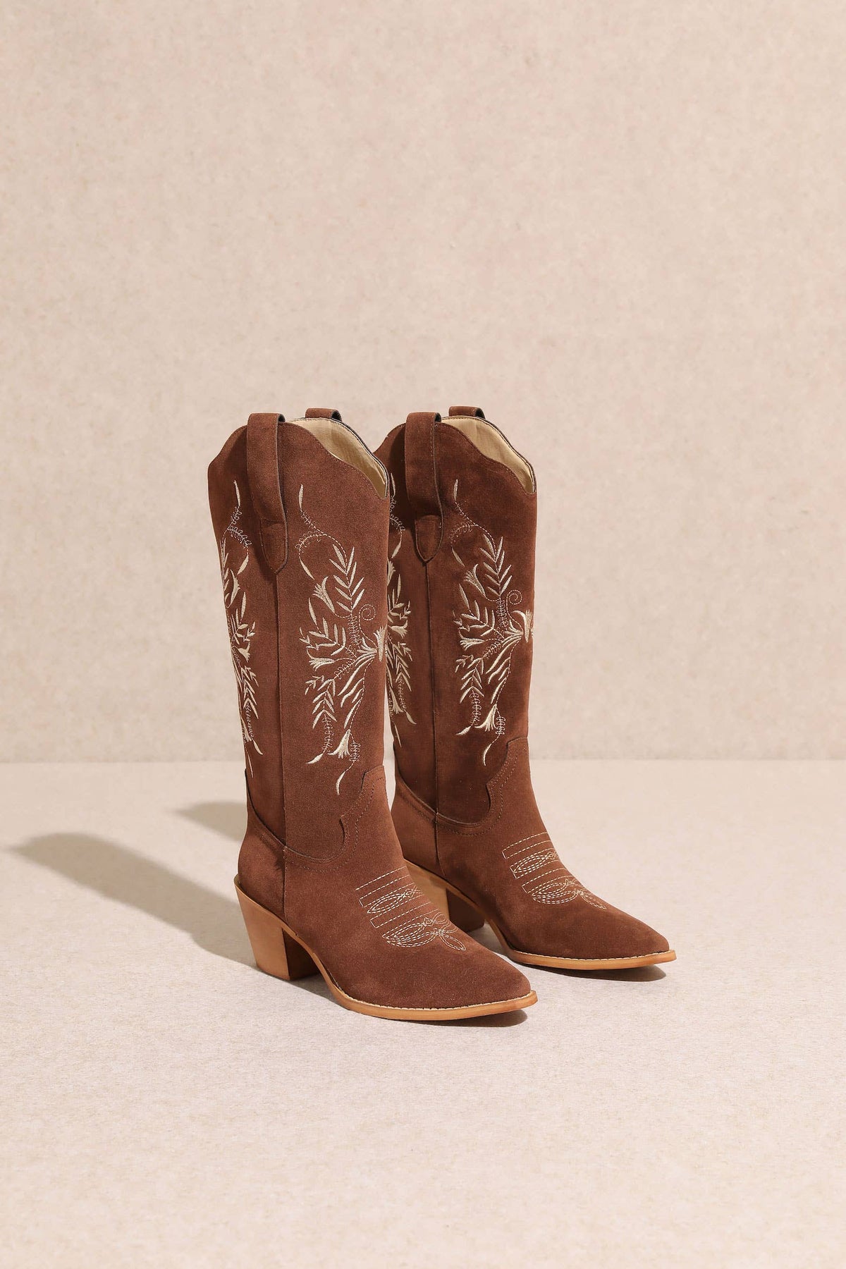 Flora Suede Western Boots
