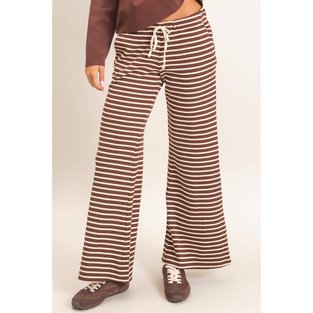 Striped Waffle Knit Pants