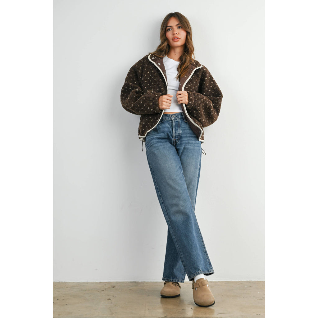 High Pile Fleece Puffer Jacket