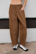 Pinstripe Patch Pocket Barrel Jeans