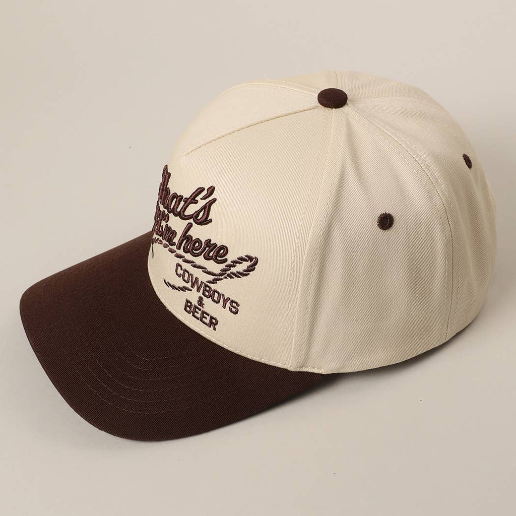 Cowboys & Beer Two-Tone Snapback Hat