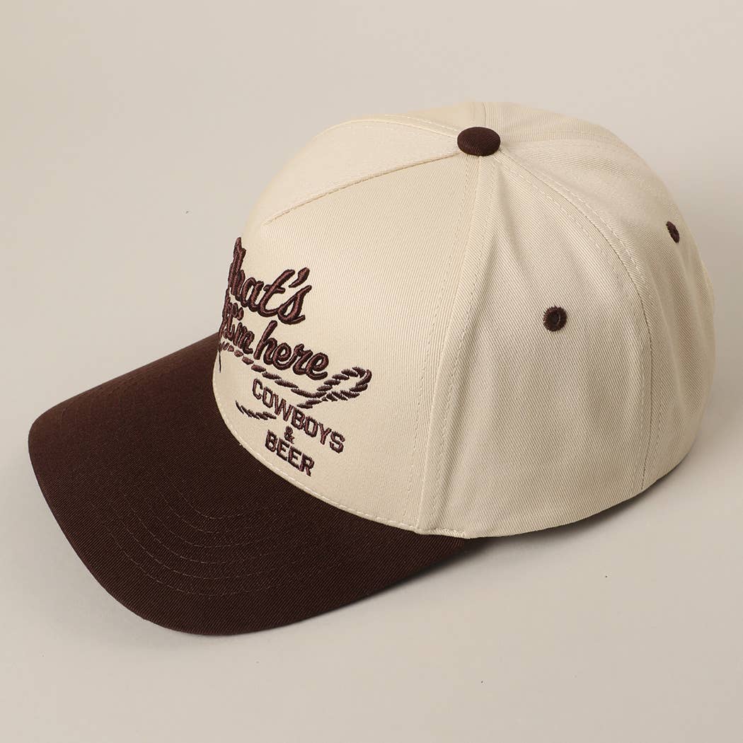 Cowboys & Beer Two-Tone Snapback Hat
