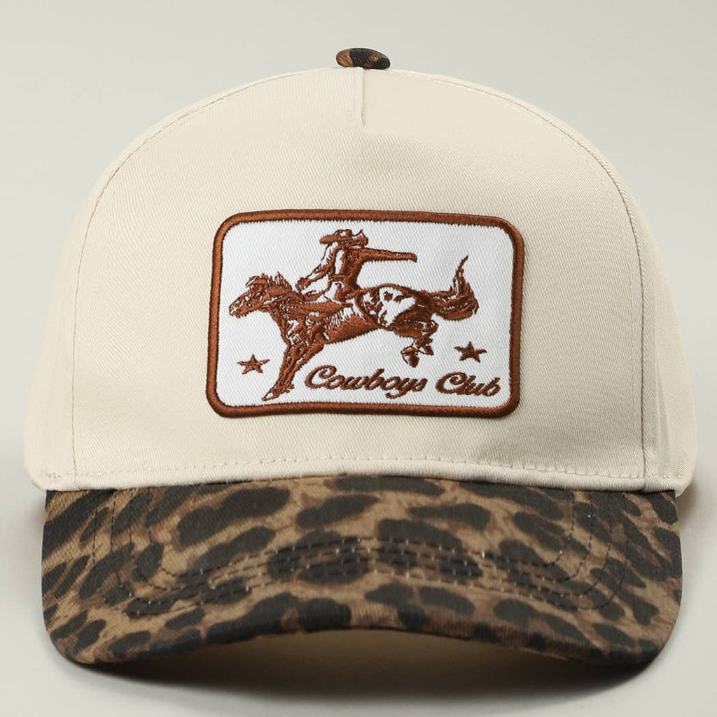 Cowboys Club Leopard-Brim Trucker Hat