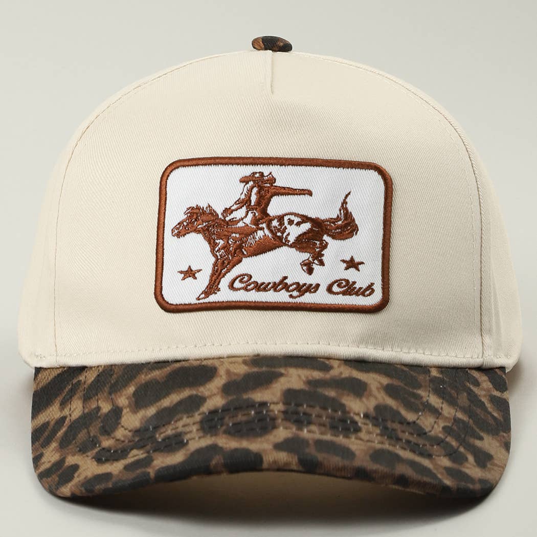 Cowboys Club Leopard-Brim Trucker Hat