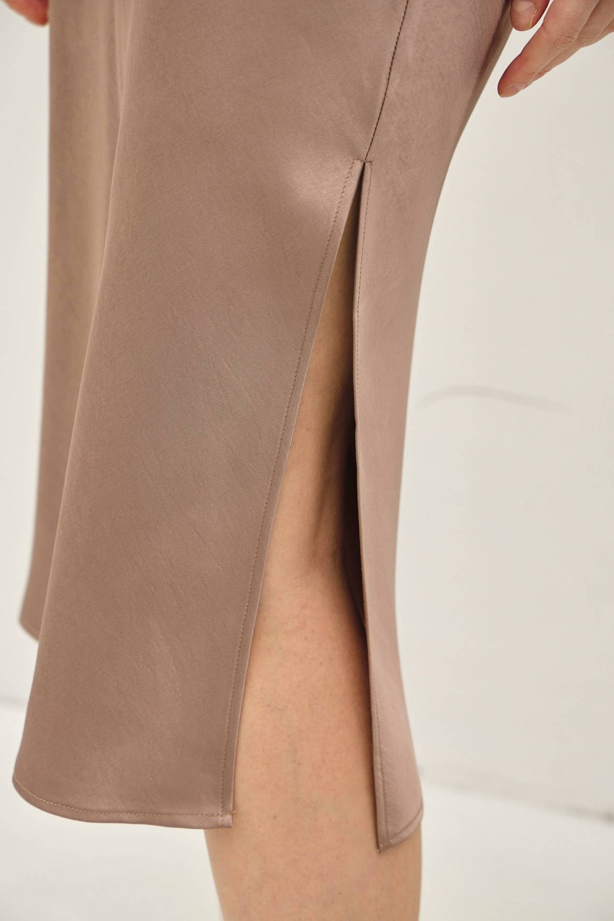 Silky Satin Midi Skirt