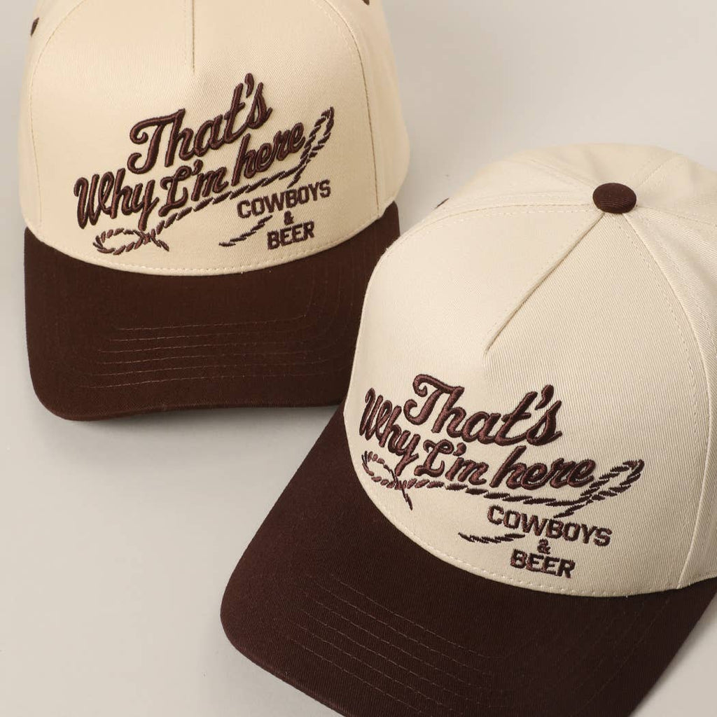 Cowboys & Beer Two-Tone Snapback Hat