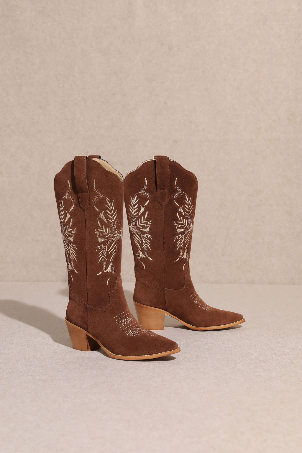 Flora Suede Western Boots