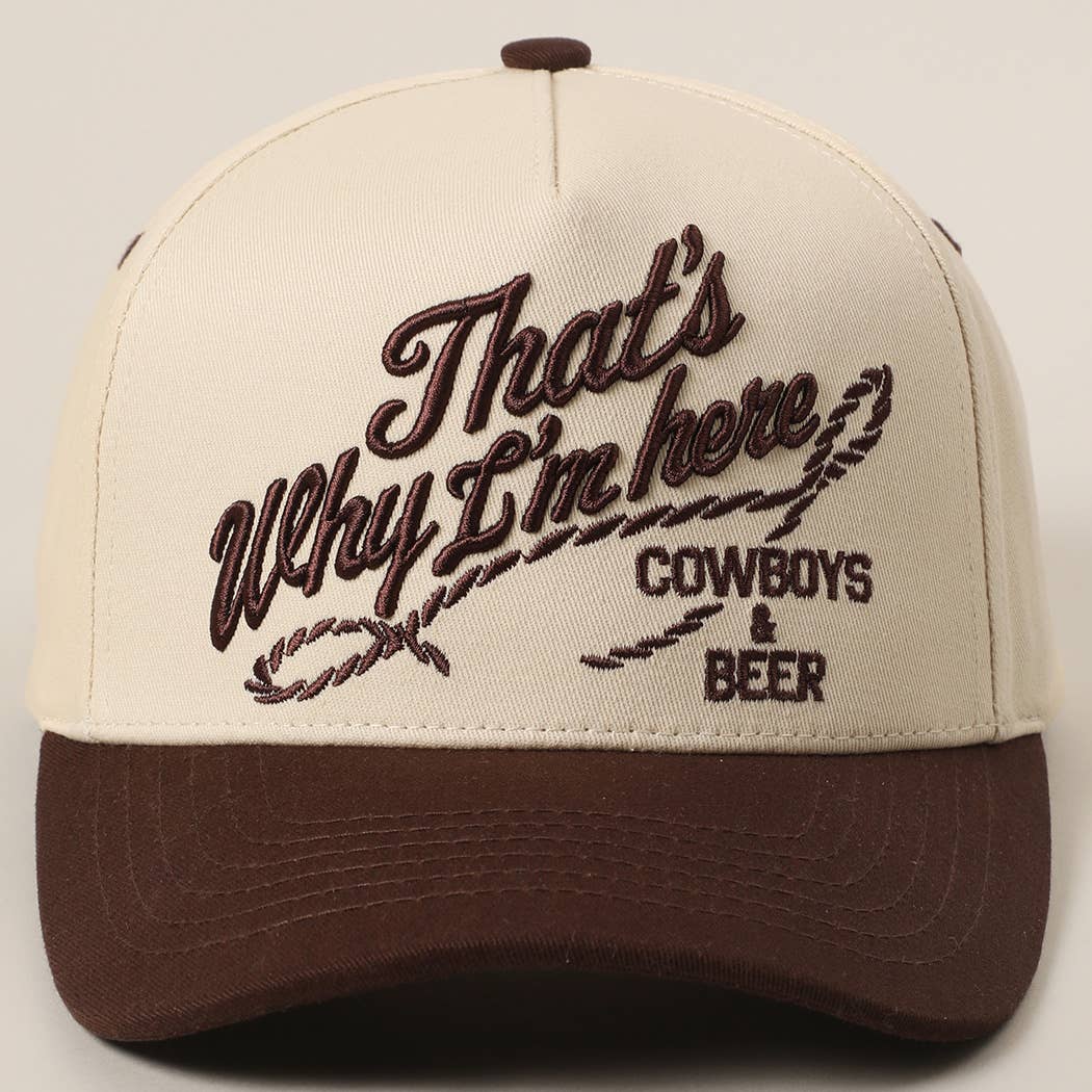 Cowboys & Beer Two-Tone Snapback Hat