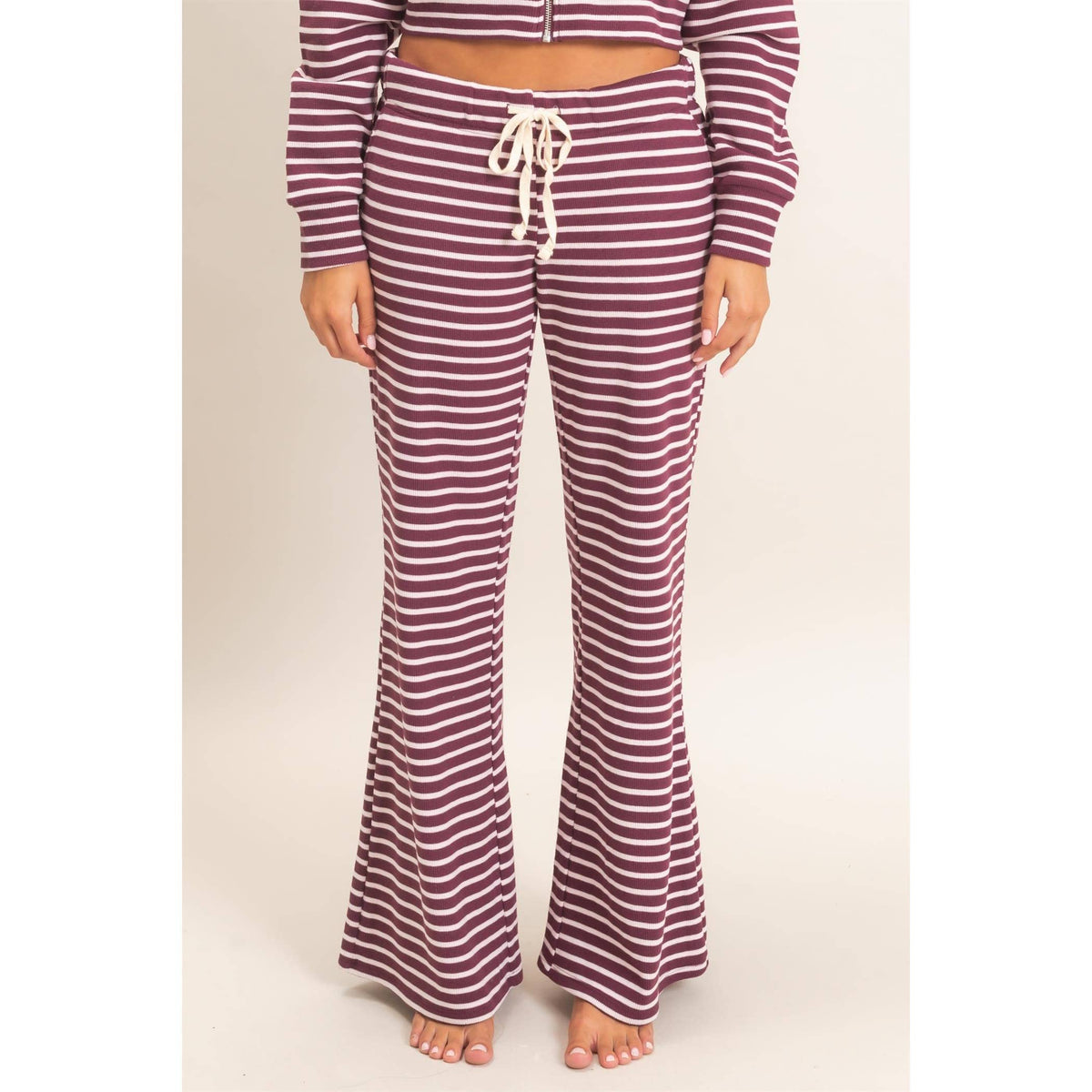 Striped Waffle Knit Pants