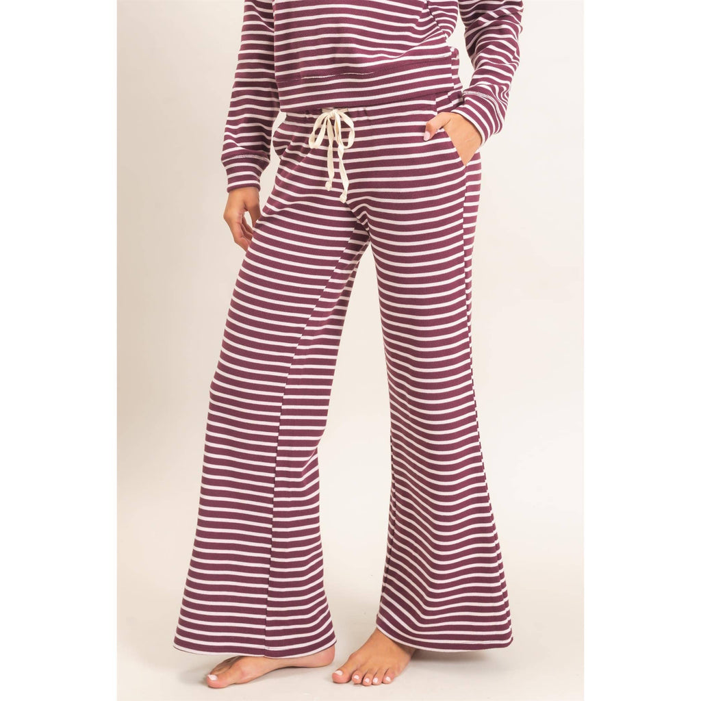 Striped Waffle Knit Pants