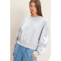 Star Patch Sleeve Sweatshirt