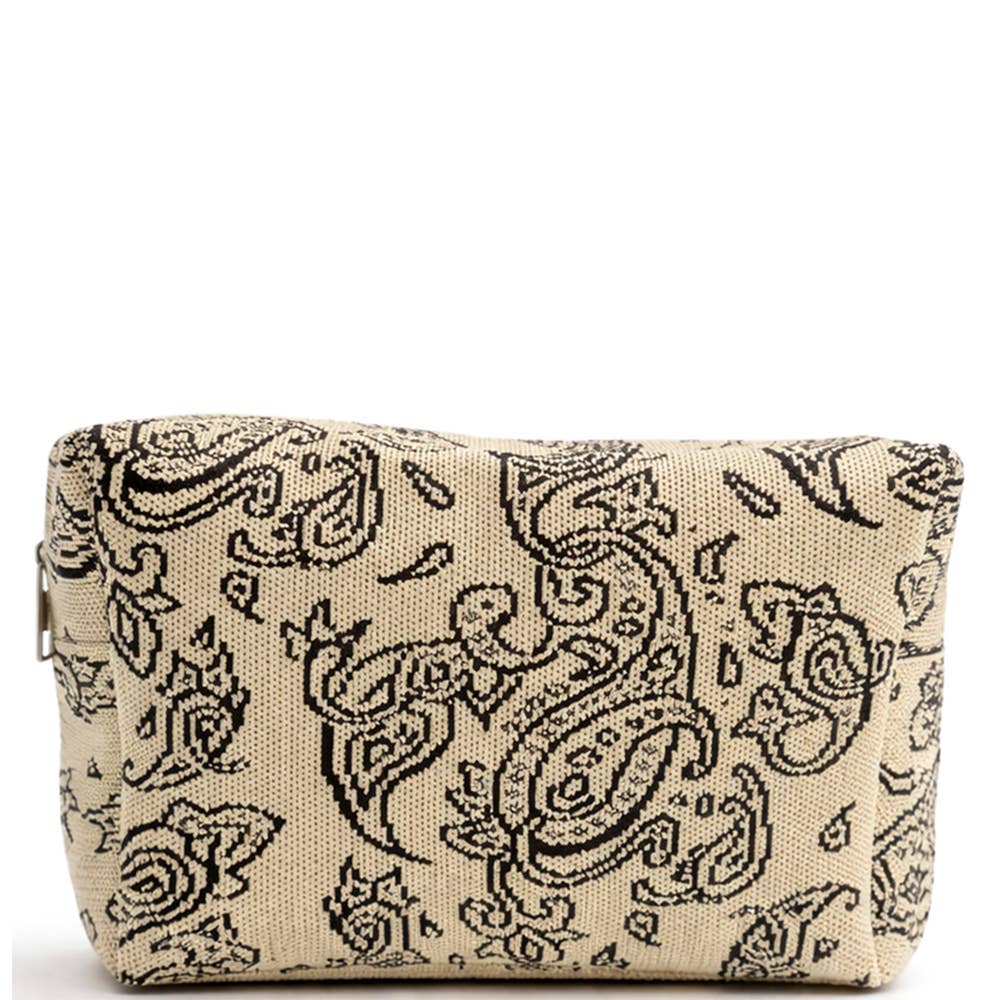 Paisley Print Zipper Pouch