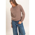 Striped Waffle Knit Raglan Top