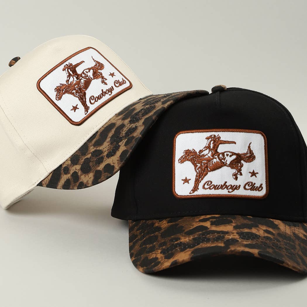 Cowboys Club Leopard-Brim Trucker Hat