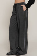 Checkered Drawstring Woven Pants