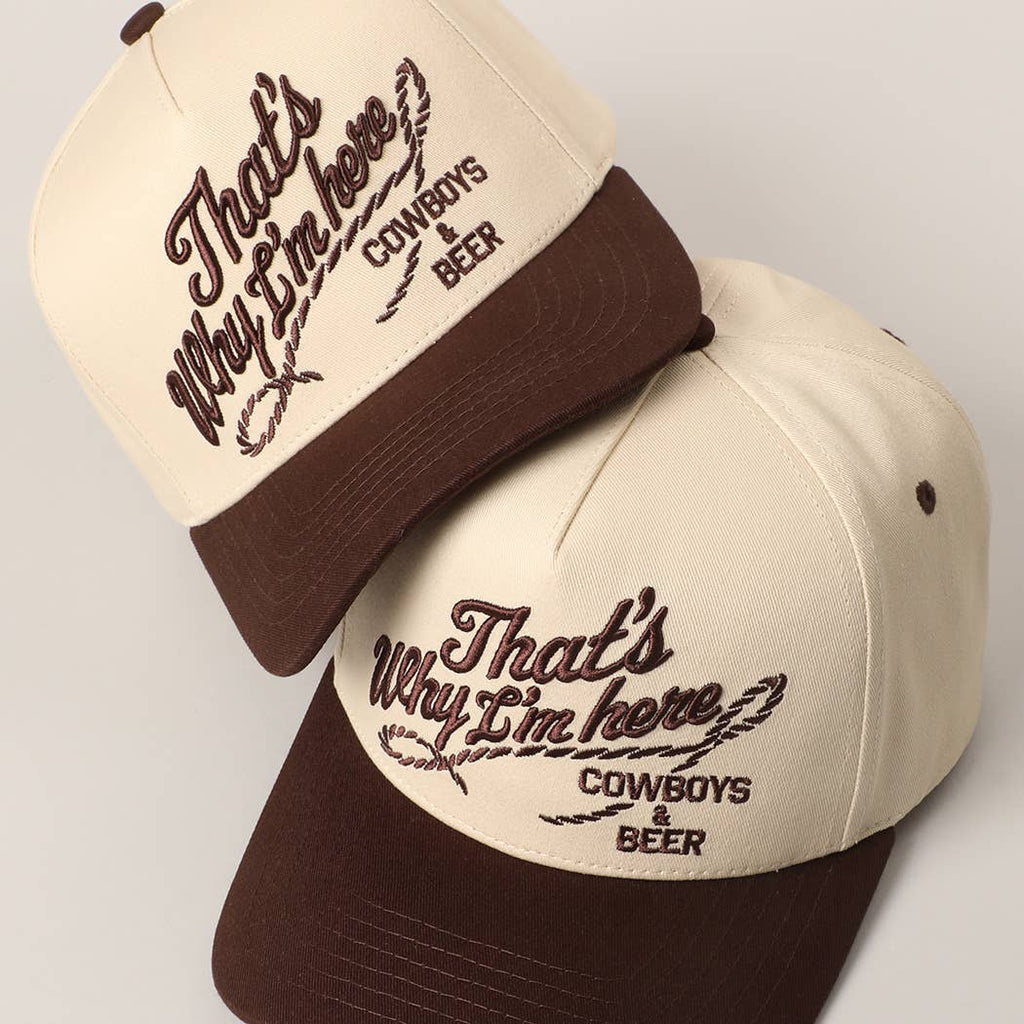 Cowboys & Beer Two-Tone Snapback Hat