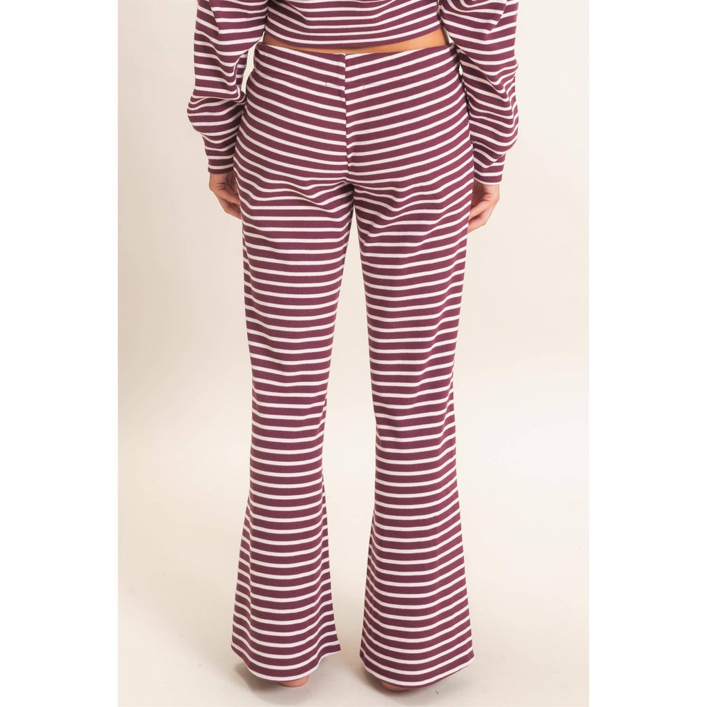 Striped Waffle Knit Pants