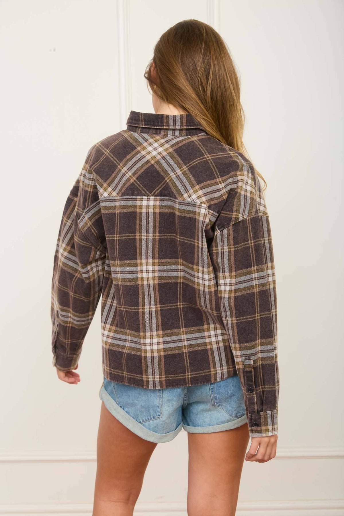 Plaid Button Down Top